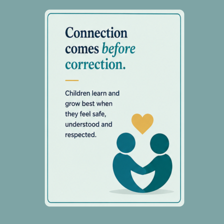 Connection comes before correction